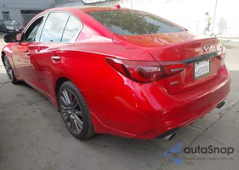 2022 Infiniti Q50 Red Sport 400 Awd from USA, damaged, VIN JN1FV7DR2NM390437